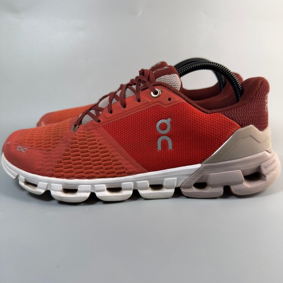 On Cloud OC Cloudflyer 3 Womens 10 Running Shoe Orange Red White Trainer Sneaker - Picture 5 of 16